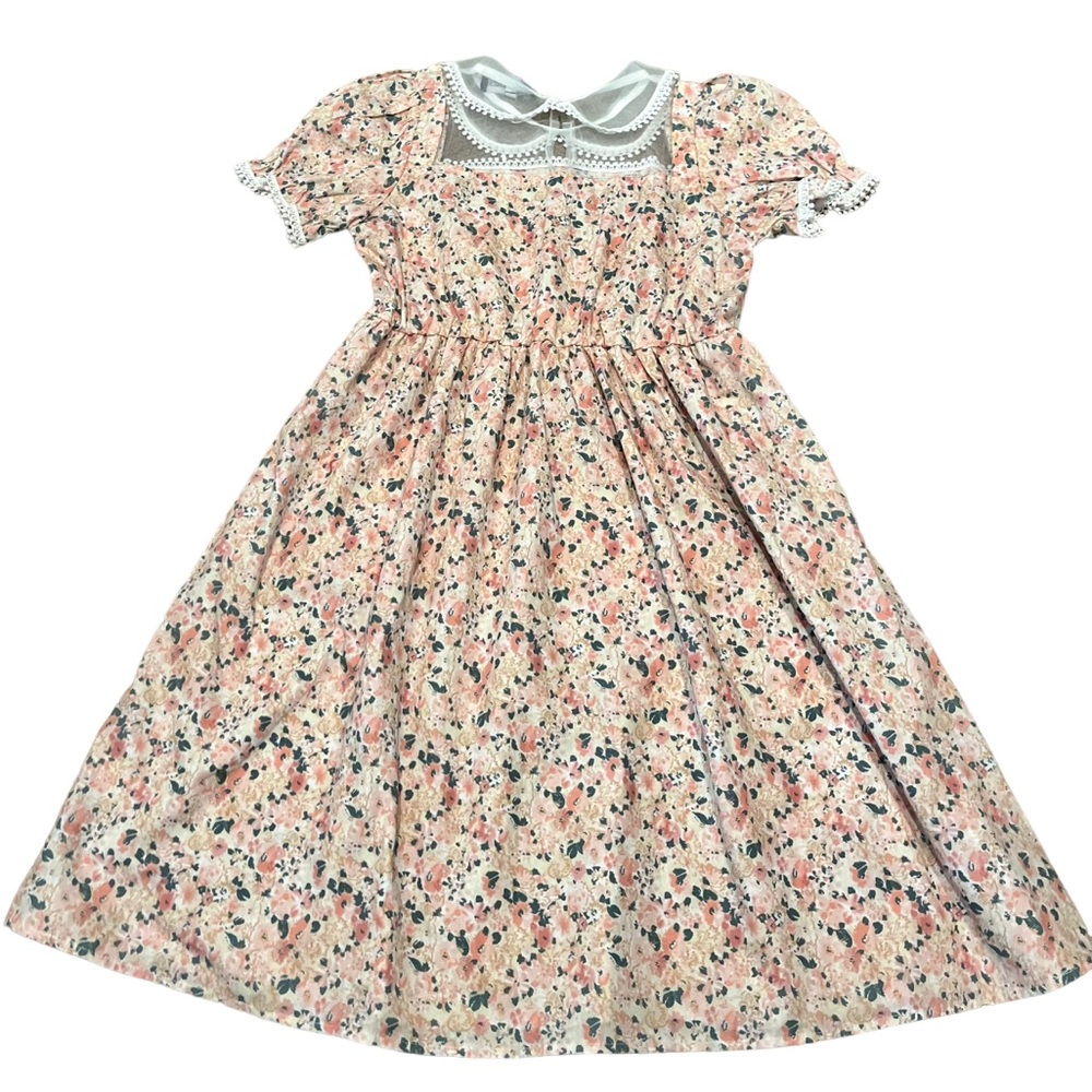 Scarlett Darkness floral dress with lace neck size 12